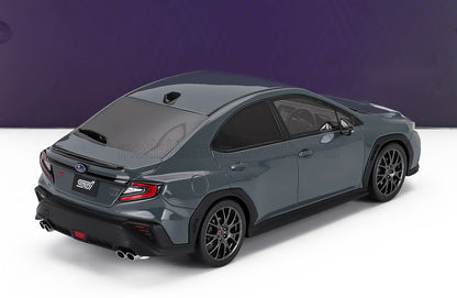 1/18 scale Subaru WRX STI die-cast model car in grey, now offered at Vroomi for collectors