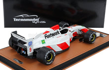FOOTWORK – F1 FA13 MUGEN HONDA Nr. 9 GP VON SPANIEN MIT REGENREIFEN 1992 MICHELE ALBORETO – WEISS-ROT