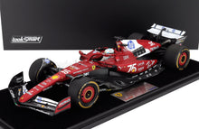 FERRARI - F1  SF-25 TEAM SCUDERIA FERRARI HP N 16 2nd MONACO GP 75th SHELL LIVERY 2025 CHARLES LECLERC - CON VETRINA - WITH SHOWCASE - RED BLACK WHITE