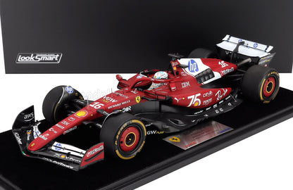 FERRARI - F1  SF-25 TEAM SCUDERIA FERRARI HP N 16 2nd MONACO GP 75th SHELL LIVERY 2025 CHARLES LECLERC - CON VETRINA - WITH SHOWCASE - RED BLACK WHITE
