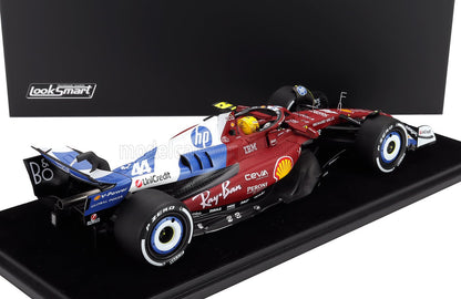 FERRARI - F1  SF-25 TEAM SCUDERIA FERRARI HP N 44 MIAMI GP 2025 LEWIS HAMILTON - CON VETRINA - WITH SHOWCASE - RED BLUE WHITE