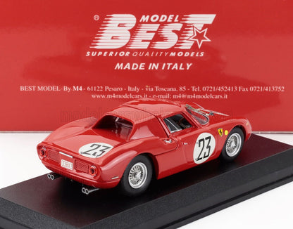 FERRARI - 250LM 3.3L V12 TEAM EQUIPE NATIONALE BELGE N 23 24h LE MANS 1964 PIERRE DUMAY - GERARD LANGLOIS VAN OPHEM - RED