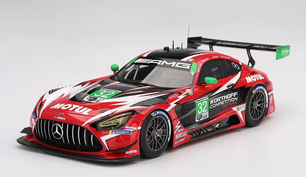 MERCEDES BENZ - AMG GT3 6.2L V8 TEAM KORTHOFF MOTORSPORTS N 32 IMSA 24h DAYTONA 2025 SETH LUCAS - KENTON KOCH - MAXIMILIAN GOETZ - DANIEL MORAD - RED BLACK WHITE - Vroomi