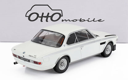 BMW 3.0 CSL scale model car in white, die-cast replica, available at Vroomi