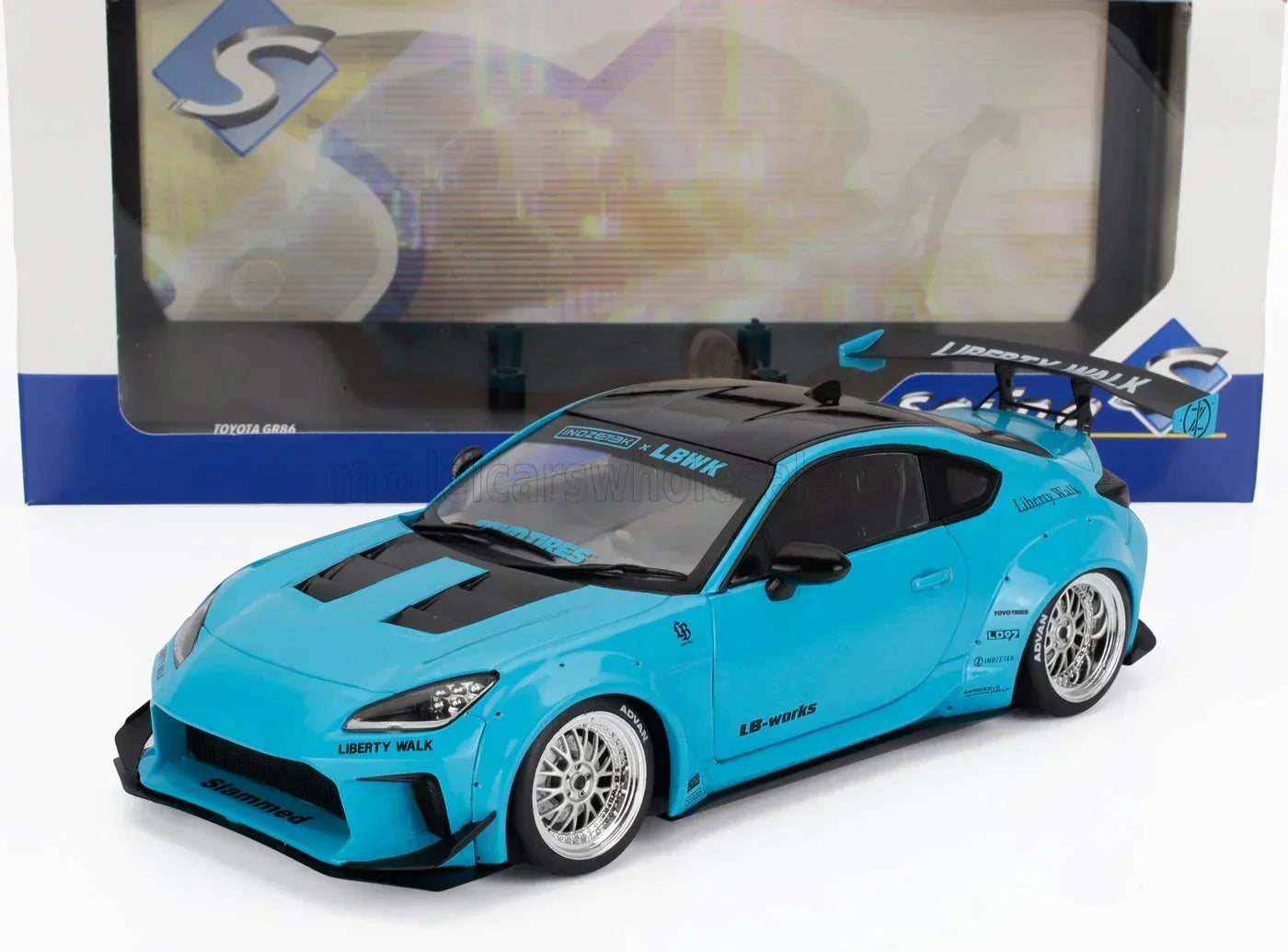 TOYOTA - GR86 LBWK KIT CARROZZERIA COUPÉ 2024 - BABY BLUE - modellini