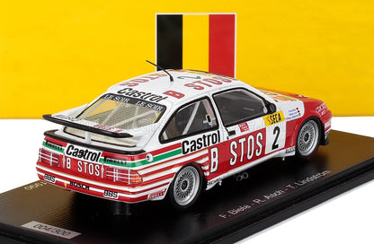 1/43 scale model of a 1990 Ford Sierra RS500 race car with Castrol and B STOS livery, available at Vroomi