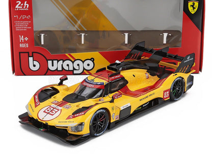 FERRARI - 499P 3.0L TURBO V6 TEAM AF CORSE N 83 WINNER 24h LE MANS 2025 ROBERT KUBICA - PHIL HANSON - YIFEI YE - YELLOW RED