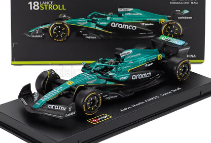 Modelo de carro de Fórmula 1 Aston Martin AMR23 de Lance Stroll à escala 1:43, já disponível para colecionadores.