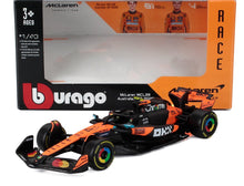 1/43 scale McLaren MCL39 2023 Formula 1 model car in orange and black, available now on Vroomi