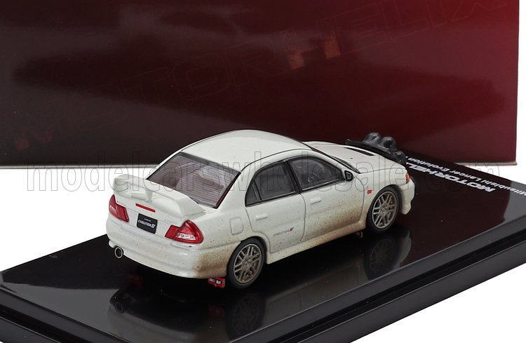 MITSUBISHI – LANCER EVOLUTION IV (Nachtversion) MUDDY VERSION BASE RALLY 1999 – WEISS – Vroomi