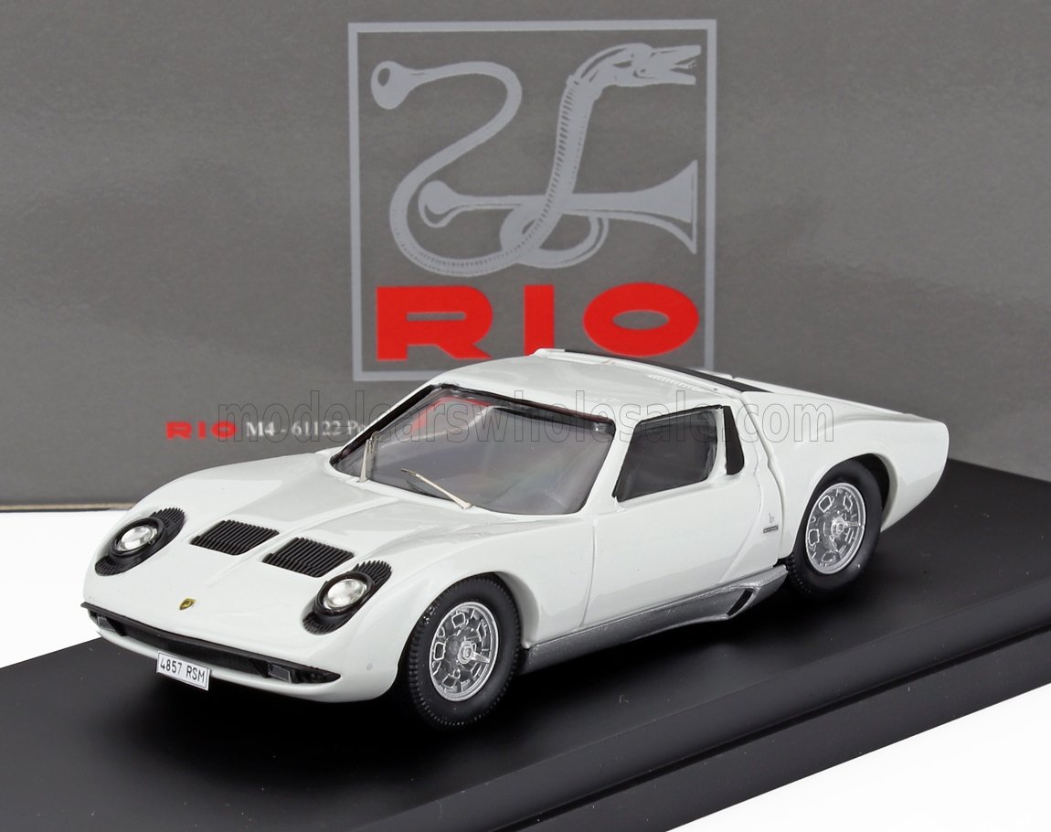 LAMBORGHINI - MIURA P400 1967 - VOITURE PERSONNELLE LITTLE TONY - BLANC Boutique Vroomi voitures miniatures