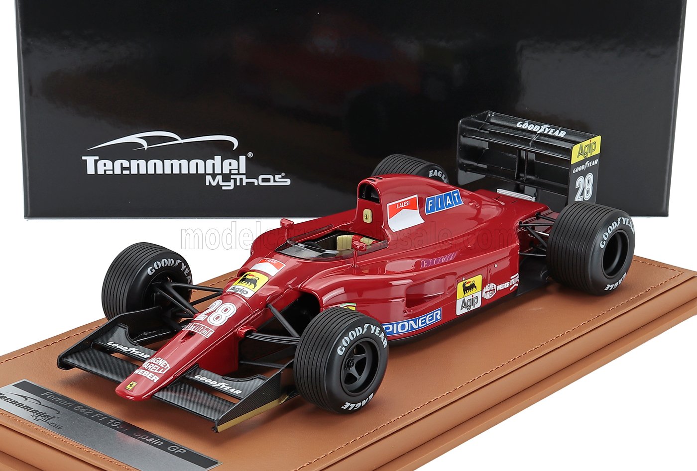 FERRARI - F1 642 N 28 BRITISH GP WITH RAIN TIRES 1991 JEAN ALESI - RED BLACK - Vroomi