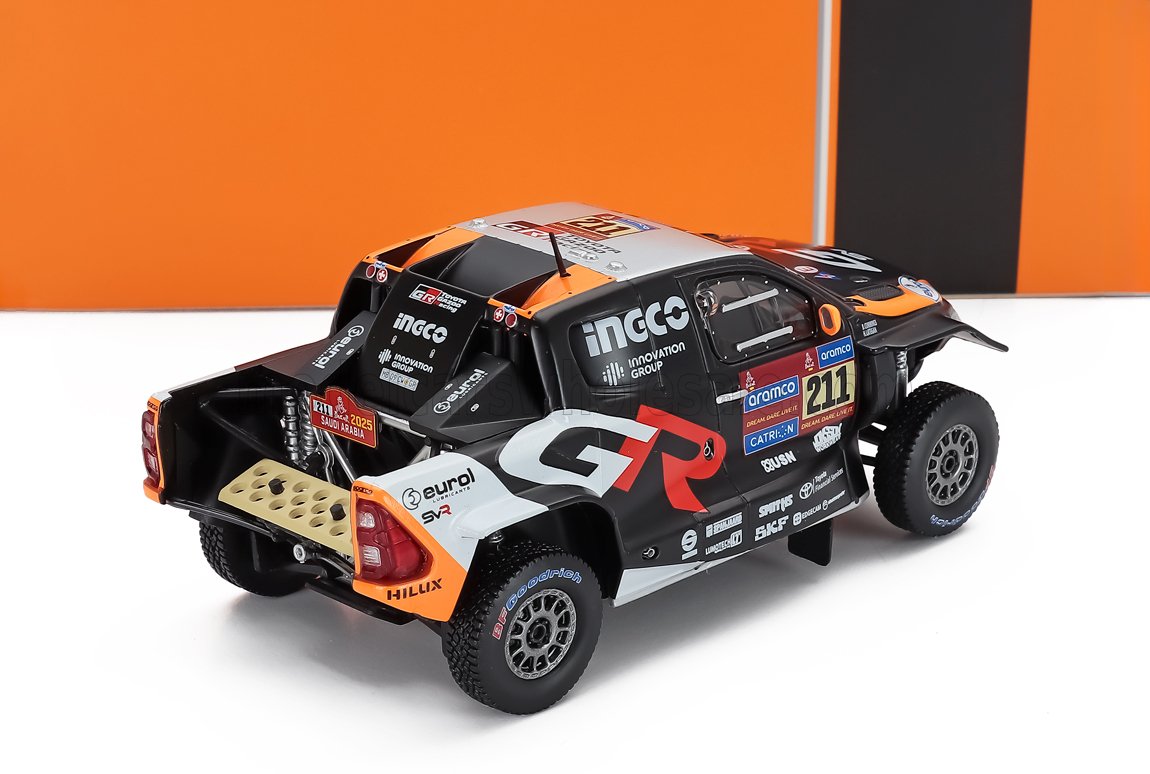 Toyota Hilux GR DKR EVO T1+ Team Gazoo Racing No. 211 Henk Lategan Brett Cummings Rally Dakar 2025 IXO Models 1:43 scale model - image 2