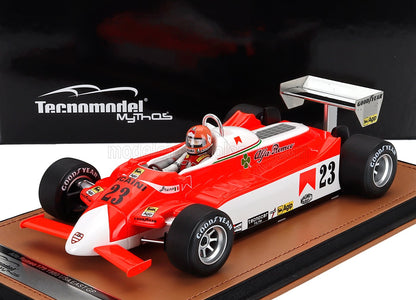 ALFA ROMEO - F1 179 N 23 EAST USA GP (with pilot figure) 1980 BRUNO GIACOMELLI - WHITE RED Scale model car on Vroomi