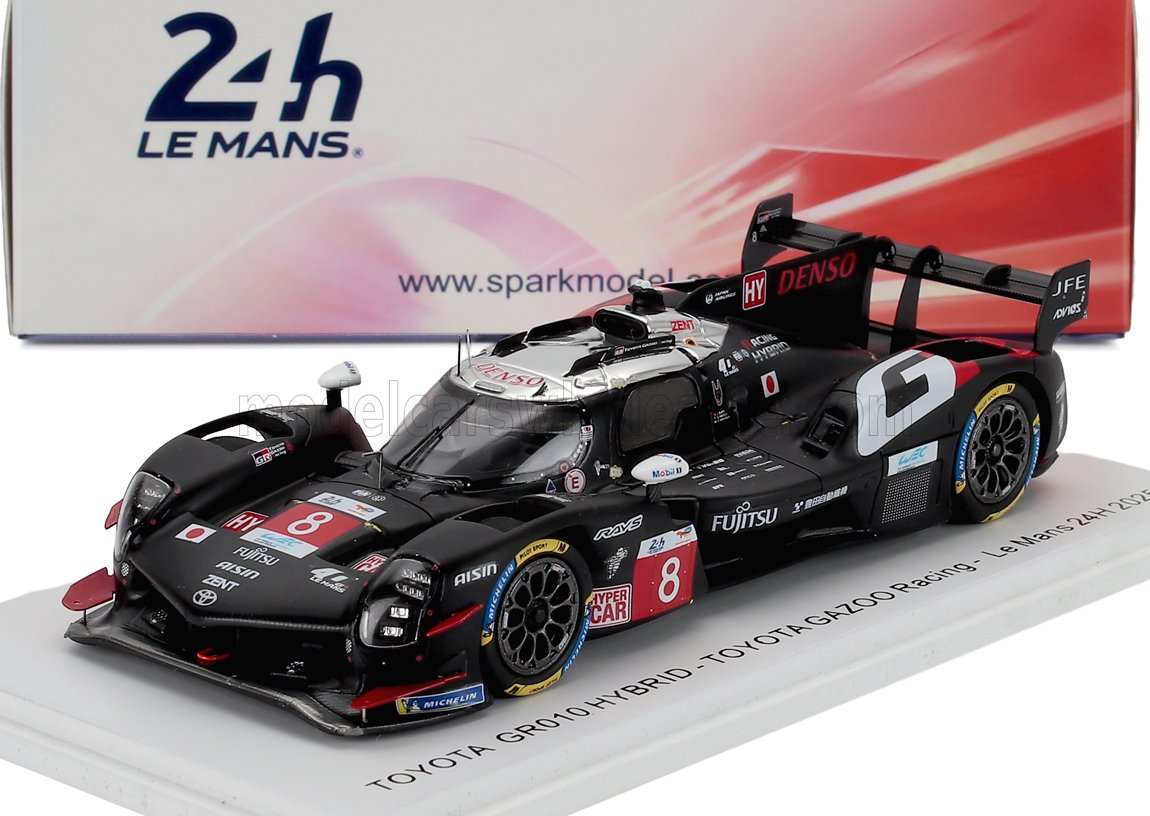 Toyota GR010 Hybrid Le Mans 24h scale model race car, available now at Vroomi