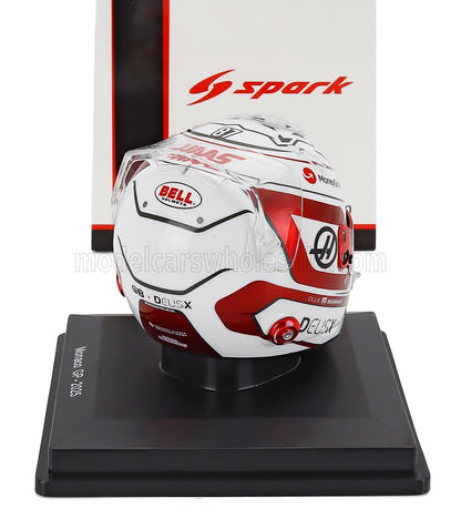 BELL HELMET - CASCO HELMET F1 OLIVER BEARMAN TEAM MONEYGRAM HAAS N 87 MONACO GP 2025 - WHITE RED