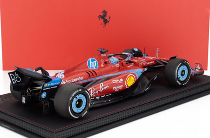 FERRARI | F1  SF-24 TEAM SCUDERIA FERRARI N 16 3rd MIAMI GP 2024 CHARLES LECLERC - CON VETRINA - WITH SHOWCASE