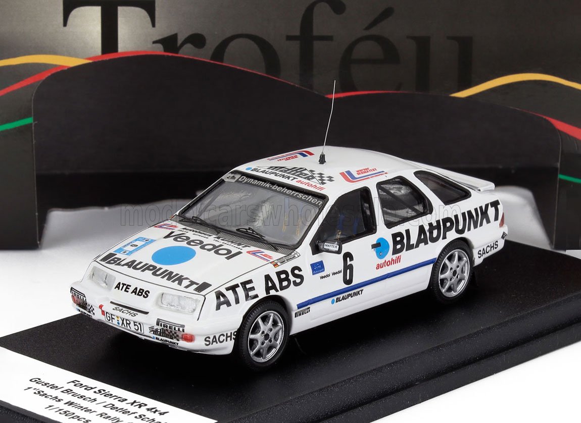 Ford Sierra XR 4x4 No. 6 Gustel Brusch Detlef Schaller Winner Rally Invernale Sachs 1986 Trofeu 1:43 scale model