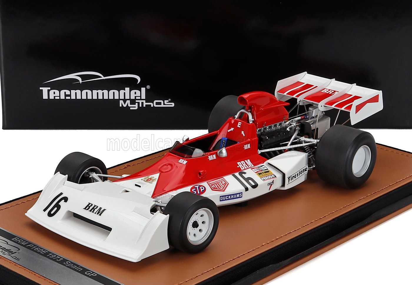 BRM - F1 P160E N 16 SPAIN GP 1973 NIKI LAUDA - WHITE RED Scale model car on Vroomi