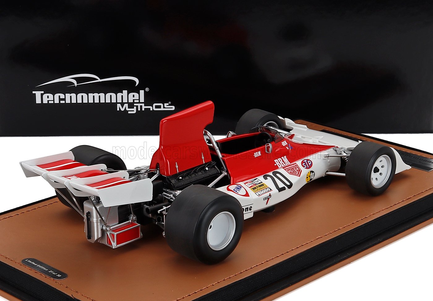 BRM - F1 P160E N 20 CANADIAN GP 1973 JEAN PIERRE BELTOISE - WHITE RED Scale model car on Vroomi