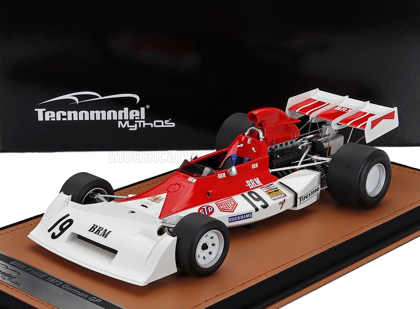 BRM - F1 P160E N 19 GERMAN GP 1973 CLAY REGAZZONI - WHITE RED Scale model car on Vroomi