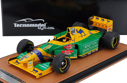 BENETTON - F1  B193B TEAM BENETTON FORD N 5 DONINGTON PARK BRITISH GP WITH RAIN TIRES 1993 MICHAEL SCHUMACHER - YELLOW GREEN BLUE