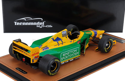 BENETTON - F1  B193 TEAM BENETTON FORD N 6 3rd DONINGTON PARK BRITISH GP WITH RAIN TIRES 1993 RICCARDO PATRESE - YELLOW GREEN BLUE