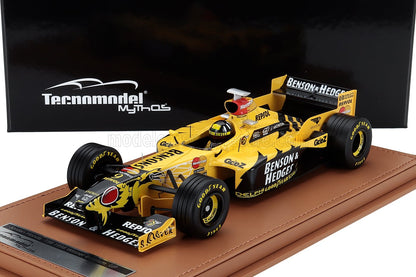 JORDAN - F1 198 HONDA MF-301 HC N 9 WINNER BELGIUM GP (with pilot figure) 1998 DAMON HILL - YELLOW BLACK - Vroomi