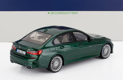 modellino Green Alpina B3 1/18 modellino cerchi dettagliati e scarico quadruplo, disponibile su Vroomi.