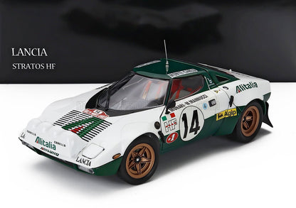 LANCIA - STRATOS HF ALITALIA (night version) N 14 WINNER RALLY MONTECARLO 1975 SANDRO MUNARI - MARIO MANNUCCI - WHITE GREEN RED