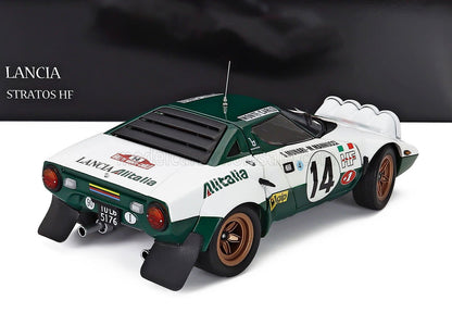 LANCIA - STRATOS HF ALITALIA (night version) N 14 WINNER RALLY MONTECARLO 1975 SANDRO MUNARI - MARIO MANNUCCI - WHITE GREEN RED