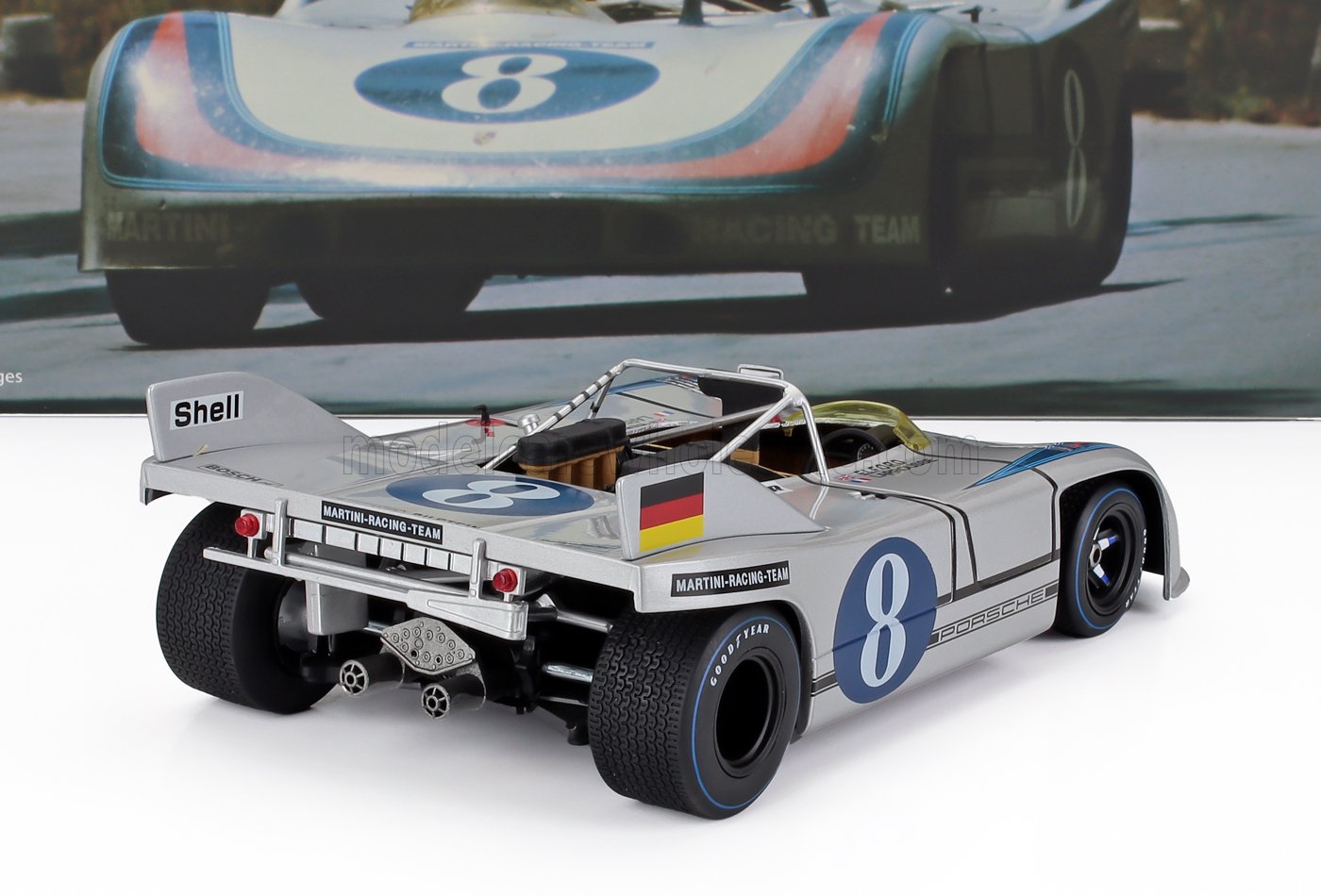 PORSCHE | 908/03 SPIDER TEAM MARTINI RACING N 8 TARGA FLORIO 1971 VIC ELFORD - GERARD LARROUSSE