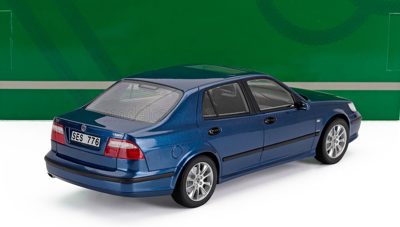 SAAB - 9-5 TURBO AERO 1998 - BLEU MÉTALLISÉ Maquette de voiture sur Vroomi