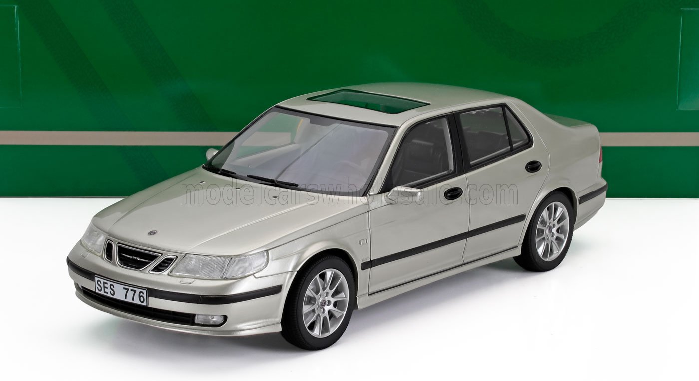 SAAB - 9-5 TURBO AERO 1998 - PLATA METALIZADO Maqueta de coche en Vroomi