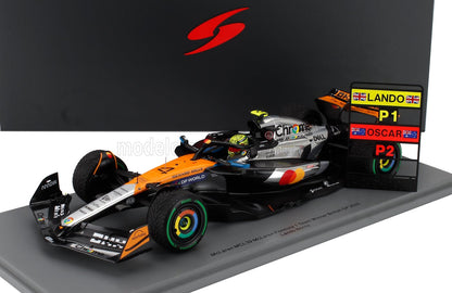 McLAREN - F1  MCL39 TEAM MCLAREN N 4 WORLD CHAMPION WINNER SILVERSTONE BRITISH GP 2025 LANDO NORRIS - ORANGE CHROME BLACK