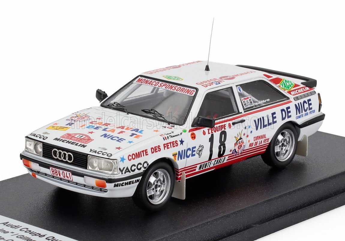 TROFEU - 1/43 - AUDI - QUATTRO COUPE N 18 RALLY MONTECARLO 1987 TCHINE - GILLES THIMONIER - WHITE