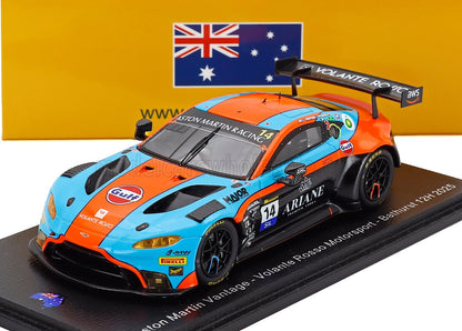 ASTON MARTIN - VANTAGE AMR GT3 EVO 4.0L TURBO V8 TEAM VOLANTE ROSSO MOTORSPORT N 14 12h BATHURST 2025 JAIME DAY - JAYLYN ROBOTHAM - MATEO VILLAGOMEZ - ORANGE BLUE BLACK
