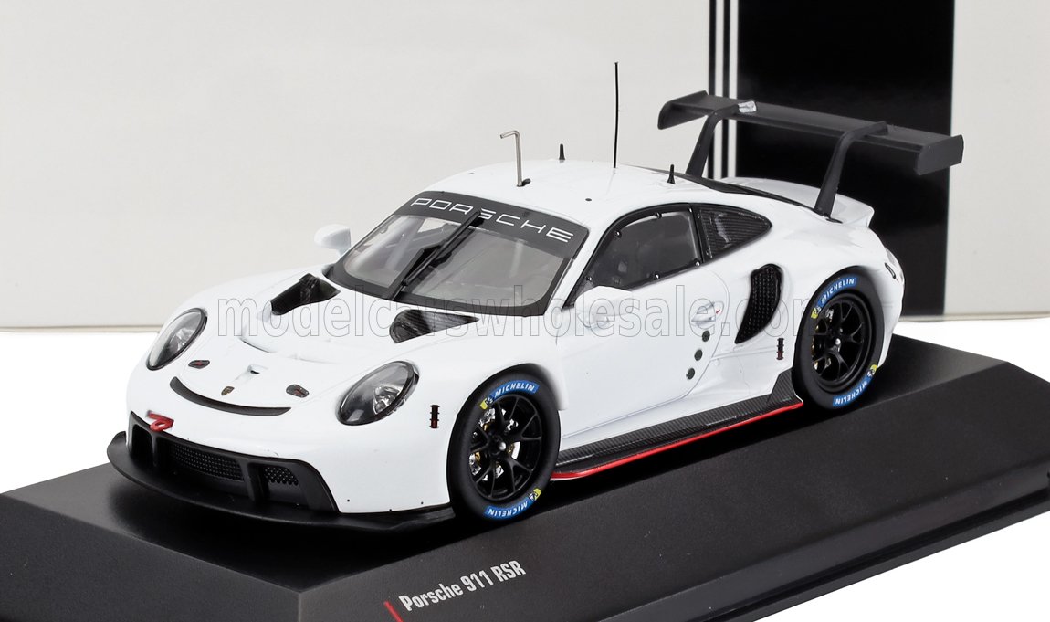 Porsche 911 991-2 RSR-19 Plain Body Coupé 2022 White IXO Models 1:43 scale model