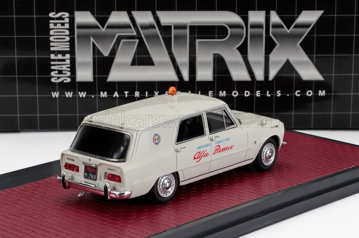 Alfa Romeo Giulia SW Station Wagon Alfa Romeo Assistance Competition 1967 White Matrix Scale Models 1:43 scale model - image 2