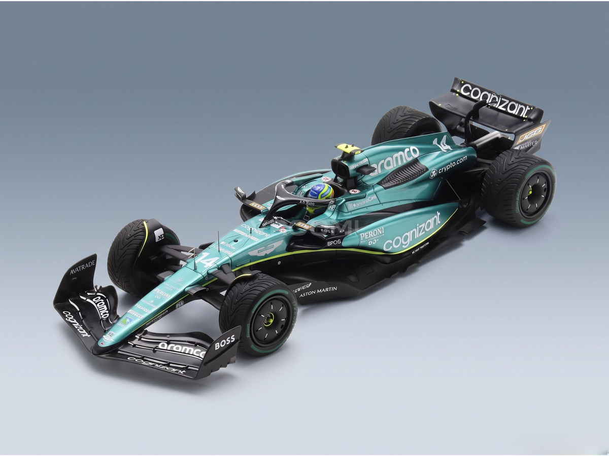 Aston Martin F1 AMR23 Aston Martin Aramco Cognizant No. 14 Fernando Alonso 2nd Monaco GP 2023 Spark Model 1:18 scale model