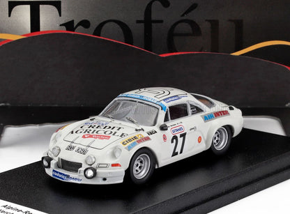 TROFEU - 1/43 - RENAULT - ALPINE A100 (night version) N 27 RALLY NEIGE ET GLACE 1976 ANDRE VERCHERE - MICHEL GRASSET - WHITE
