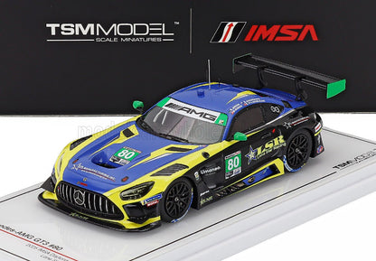 MERCEDES BENZ - AMG GT3 EVO 6.2L V8 TEAM LONE STAR RACING N 80 IMSA 24h DAYTONA 2025 DAN KNOX - SCOTT ANDREWS - ERIC FILGUIERAS - RALF ARON - BLUE YELLOW BLACK