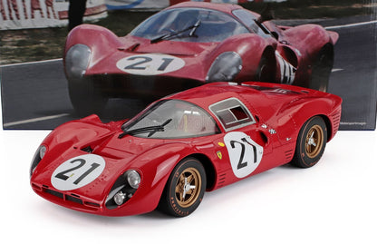 FERRARI - 330P4 BERLINETTA 4.0L V12 TEAM SPA FERRARI SEFAC N 21 2nd 24h LE MANS 1967 LUDOVICO SCARFIOTTI - MIKE PARKES - RED