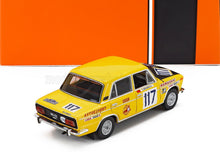 LADA FIAT - 1500S N° 117 RALLYE DE L'ACROPOLIS 1976 S. BRUNDZA - A. GIRDAUSKAS - JAUNE MAT NOIR