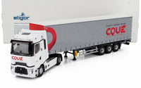 COUÉ-branded schaalmodel vrachtwagen van Vroomi, met gedetailleerd ontwerp en realistische branding.