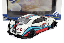 1:18 scale Nissan GT-R Liberty Walk diecast model car with Martini livery, currently in stock online.