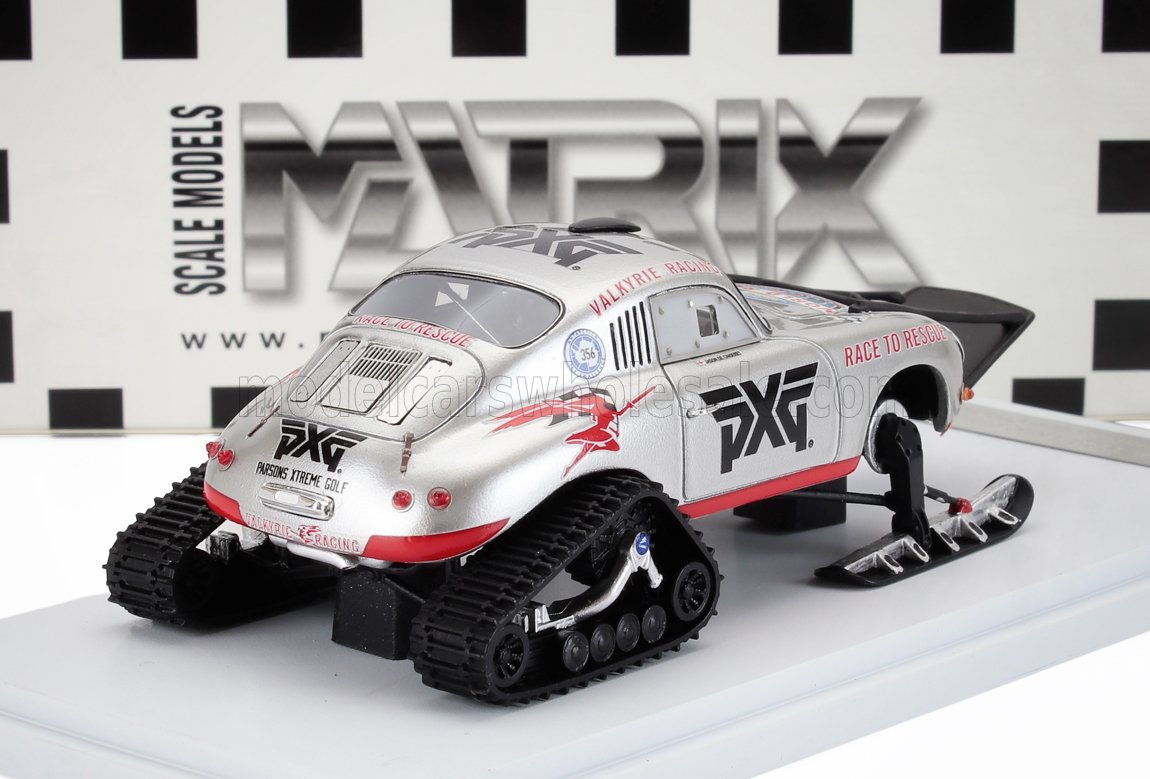 Porsche 356A Valkyrie Racing Antarctica Ice Challenge 2021 Silver Red Matrix Scale Models 1:43 scale model - image 2