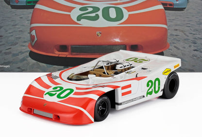 PORSCHE - 908/03 3.0 L N.º 20 TARGA FLORIO 1970 VIC ELFORD - HANS HERRMANN - BLANCO Y ROJO