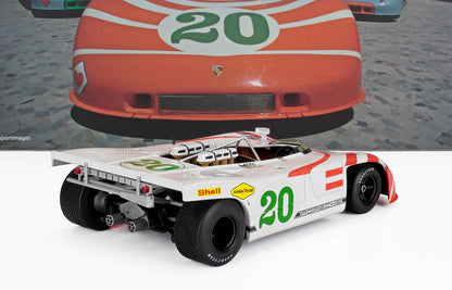 PORSCHE - 908/03 3.0 L N.º 20 TARGA FLORIO 1970 VIC ELFORD - HANS HERRMANN - BLANCO Y ROJO