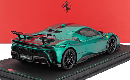 FERRARI - SF90 XX STRADALE 2024 - CON VETRINA - WITH SHOWCASE - GREEN JEWEL - BLACK